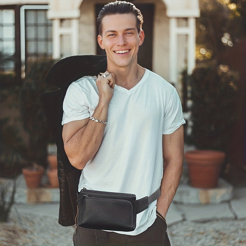 Leather Sling Fanny Pack for Men & Women