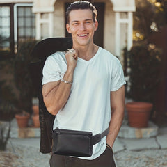 Leather Sling Fanny Pack for Men & Women