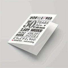 50th Birthday Card & Decorations Set - 50 Years Celebration - Men & Women