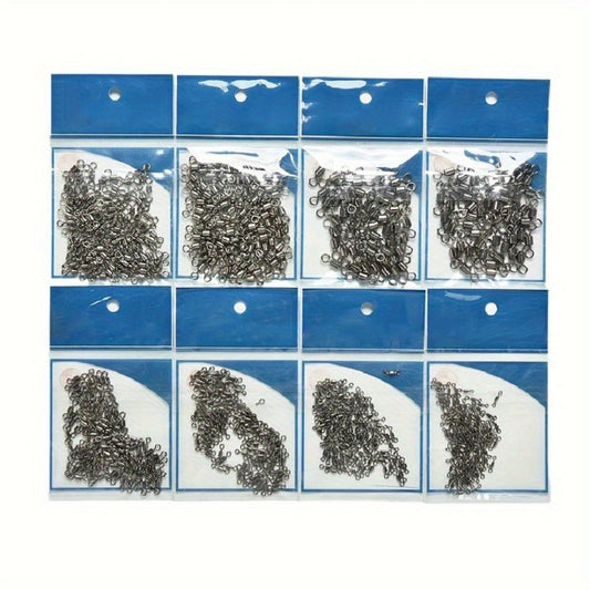 100pcs 8 Shaped Swivel Ring Fishing Barrel Line Hook Connector