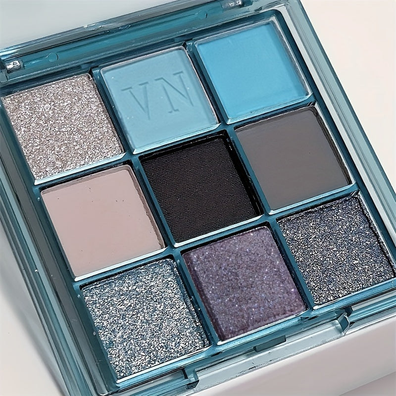 Sky 9 Eyeshadow Palette Matte Glitter Waterproof