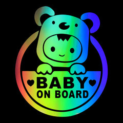 Baby On Board Sign Car Decal Sticker Hangover Carlos & Baby Footprint Heart