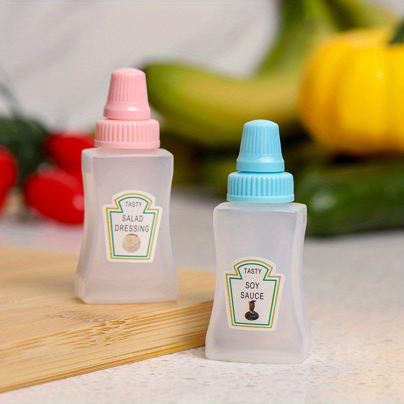 2pcs Mini Ketchup Bottles for Lunch with Salad Sauce