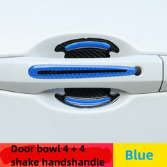 8pcs Carbon Fiber Car Door Handle Protector Anti-scratch Sticker