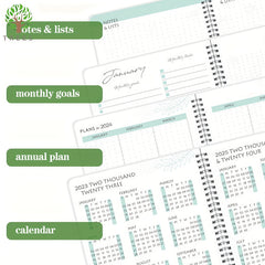 Trees 1pc Monthly Planner Notebook 22 86 17 78 Cm 56 Sheets