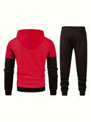 Men's Sports Set Comfy Zip Up Jacket & Active Sweatpants