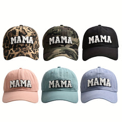 Leopard Camo MAMA Patch Baseball Cap Lightweight Dad Hat for Women