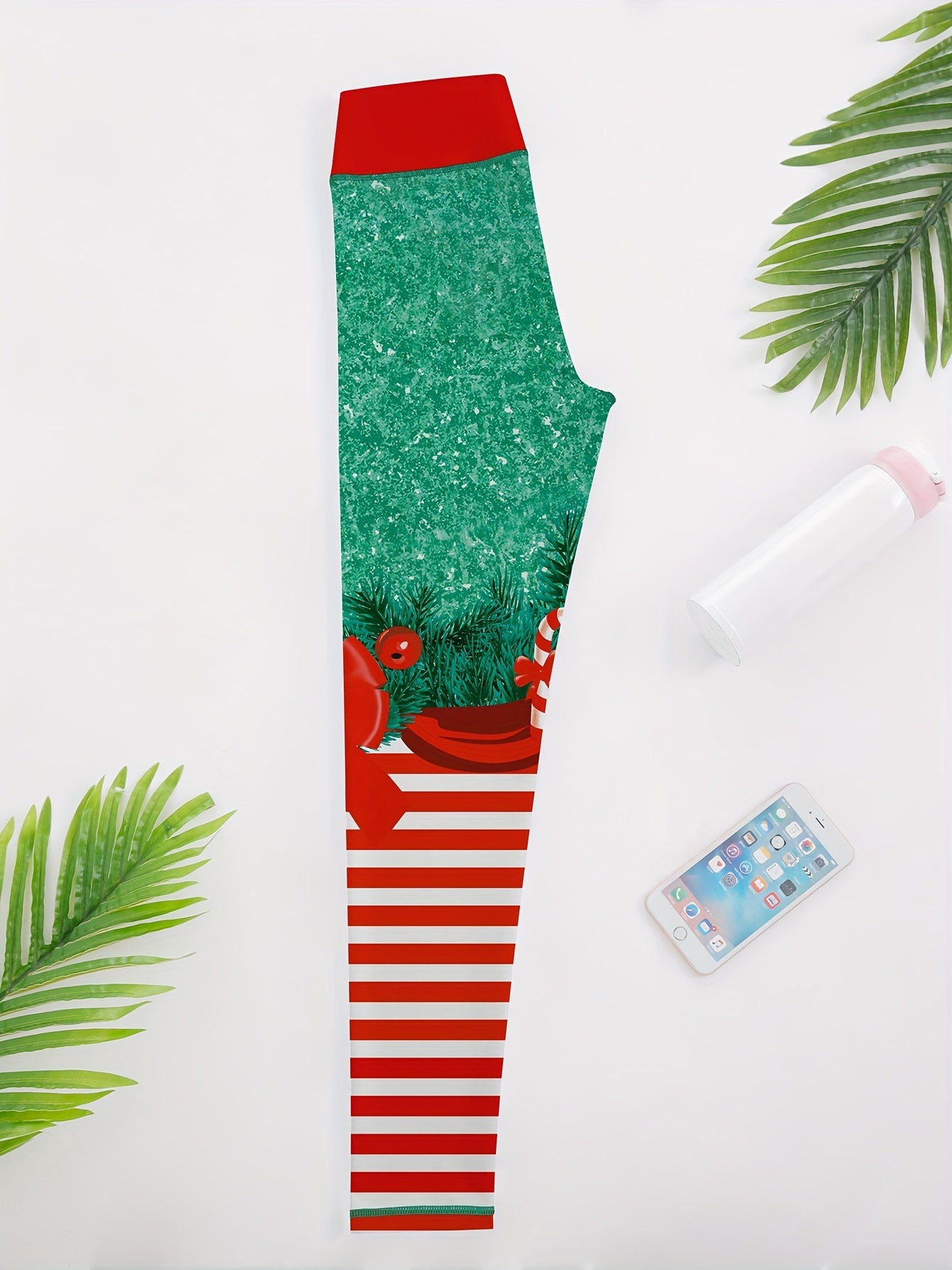 Christmas Print Yoga Pants High Stretch