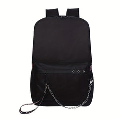 Large Capacity Canvas Laptop Daypack Chain Travel Backpack