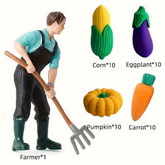 Farm Sensory Rubber Vegetable Set for Kids