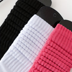 3 Pairs Slouch Crew Socks Cozy & Breathable All-match Street Socks