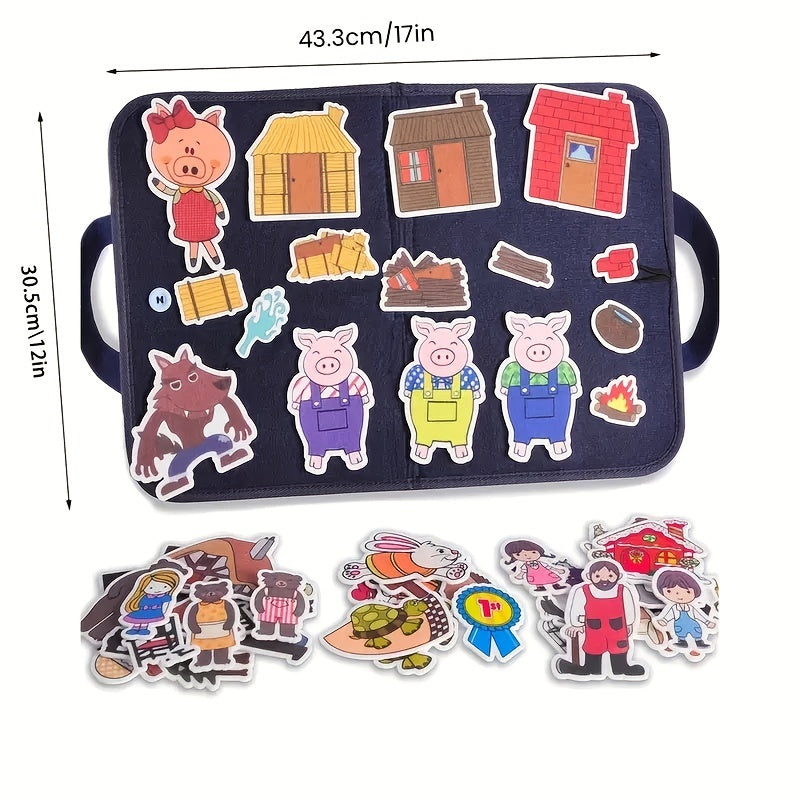 Kids' Felt Story Board Set Interactive Animal Playset Halloween Christmas