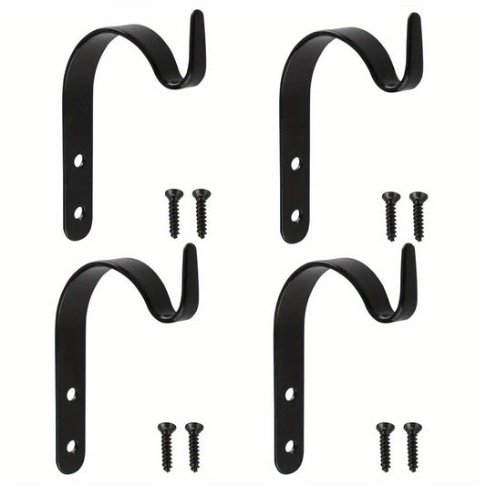 4 Rustic Iron Wall Hooks For Hanging Lanterns Coats Mason Jar Sconces
