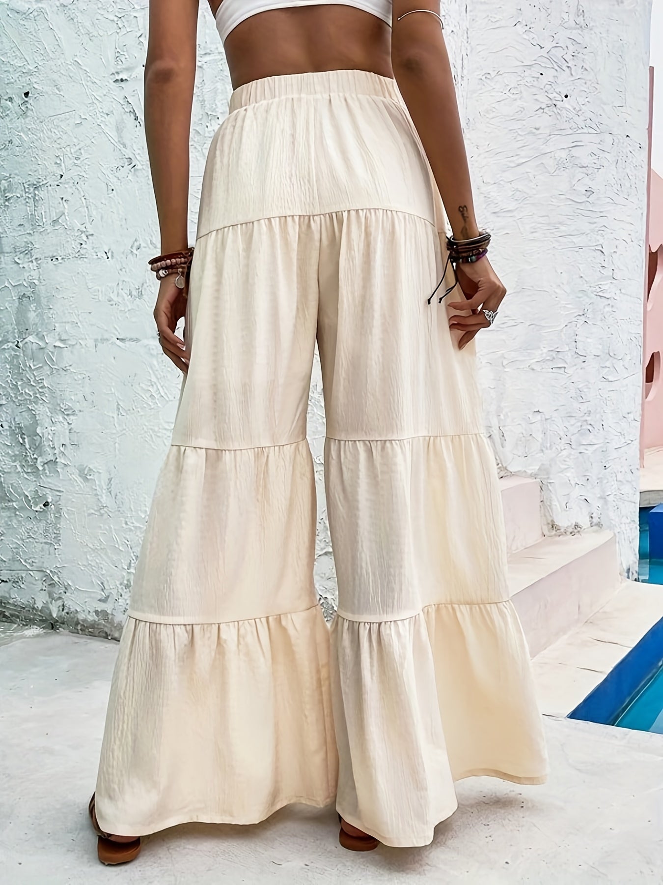  High Rise Wide Leg Trousers