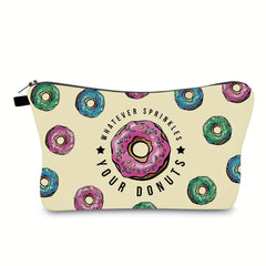 Donut Makeup Bag Waterproof Travel Cosmetic Bag with Zipper Pouch