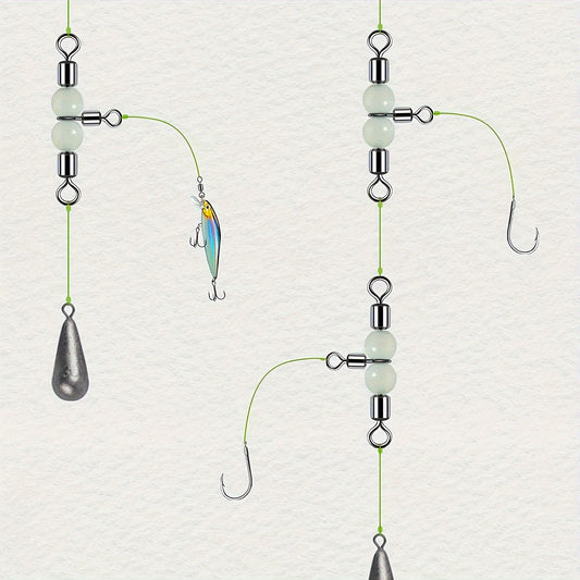 Heavy Duty Rolling Swivel 3 Way Rigs Fishing Tackle Connector