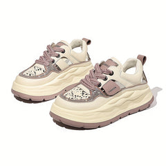Women's Floral Hollow Out Platform Sandals Retro Thick Sole Casual Footwear