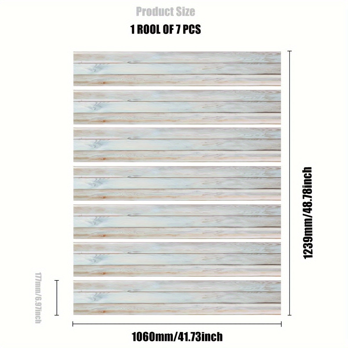 Wood Grain Staircase Sticker Self-adhesive Wallpaper Waterproof Home Decor