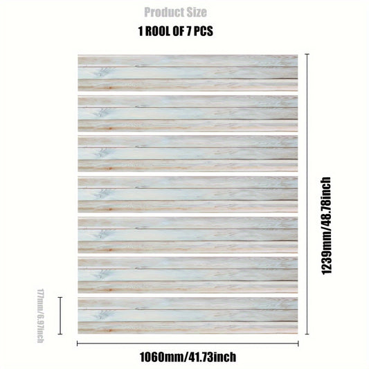 Wood Grain Staircase Sticker Self-adhesive Wallpaper Waterproof Home Decor
