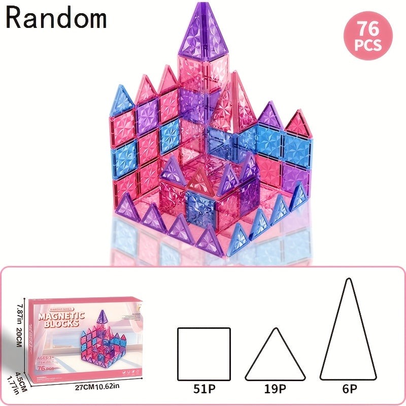 Princess Castle Magnetic Tiles Building Block Set