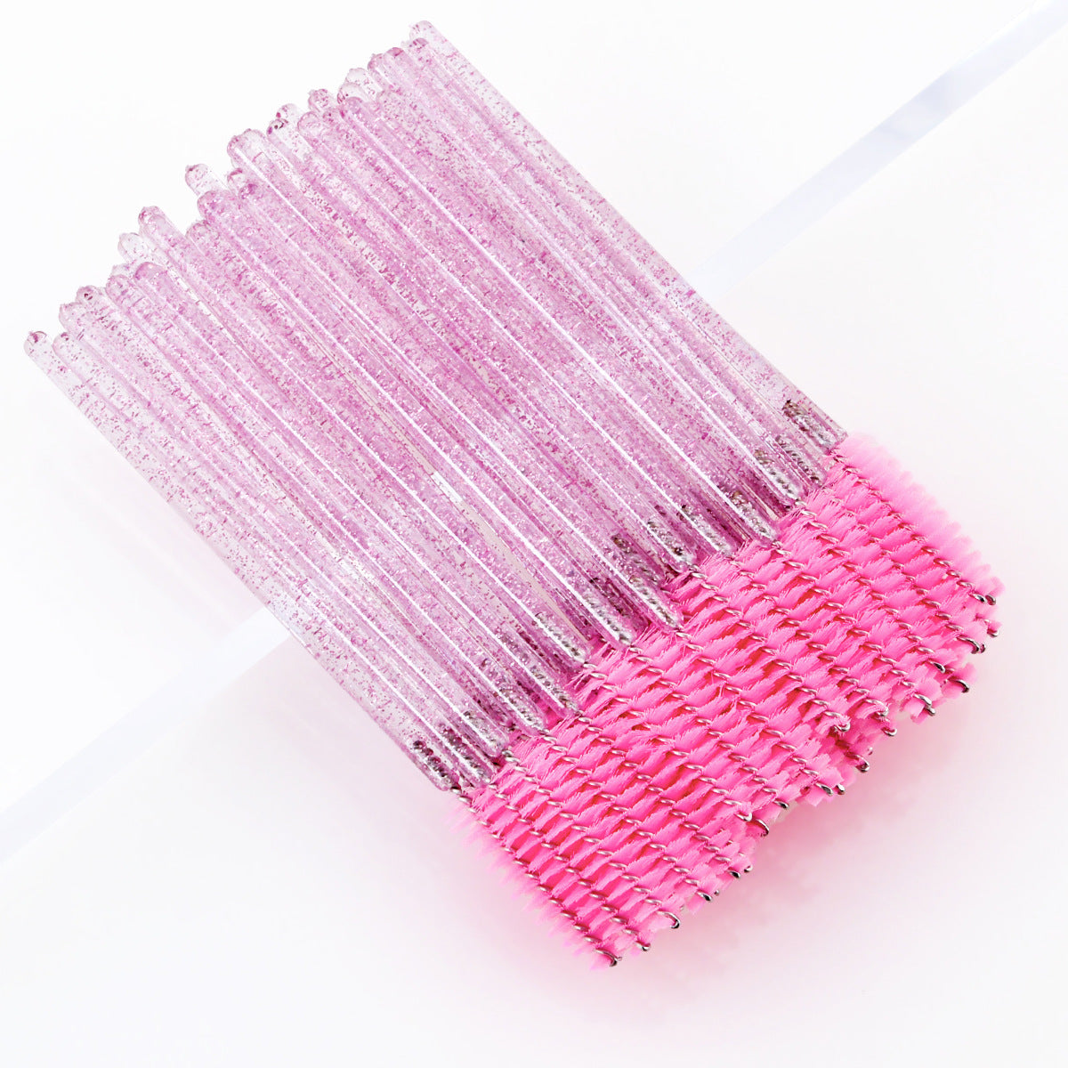 50pcs Crystal Eyelash Brush Mascara Wand for Extensions and Grooming