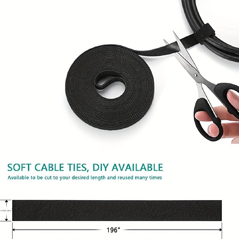 196 85 Reusable Cable Ties Non Adhesive Hook & Loop Fastener Tape