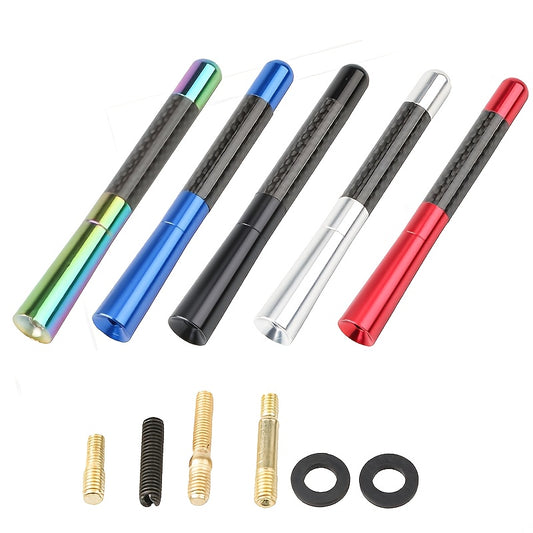 Universal Carbon Fiber Antenna Red Silvery Colorful Auto Accessories