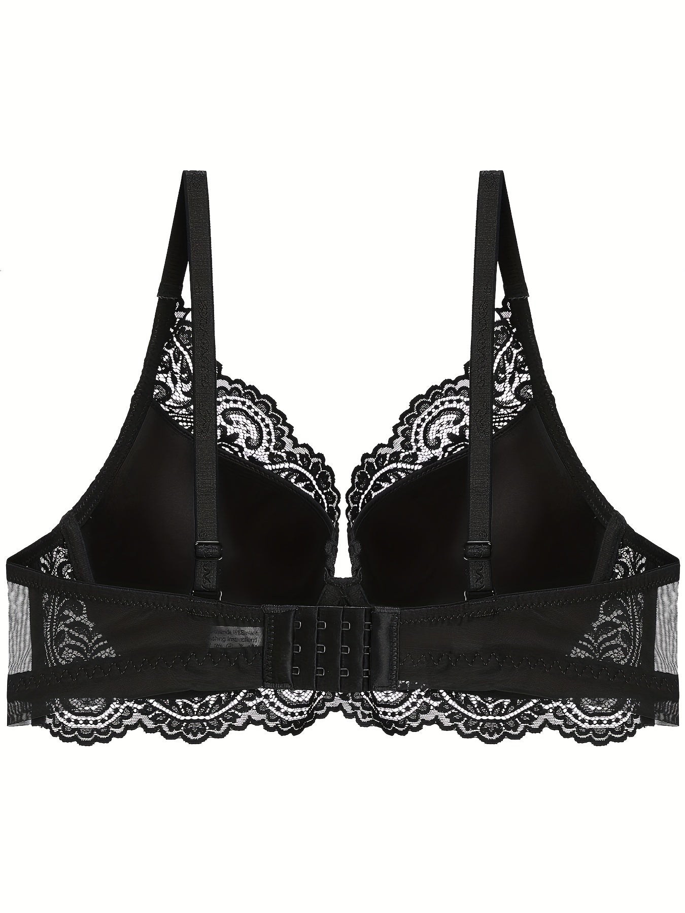 Lace Push Up Bra Breathable Scallop Trim Women's Lingerie