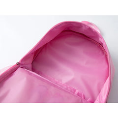 Pink Ballet Bag for Girls with Ruffle Embroidery Backpack
