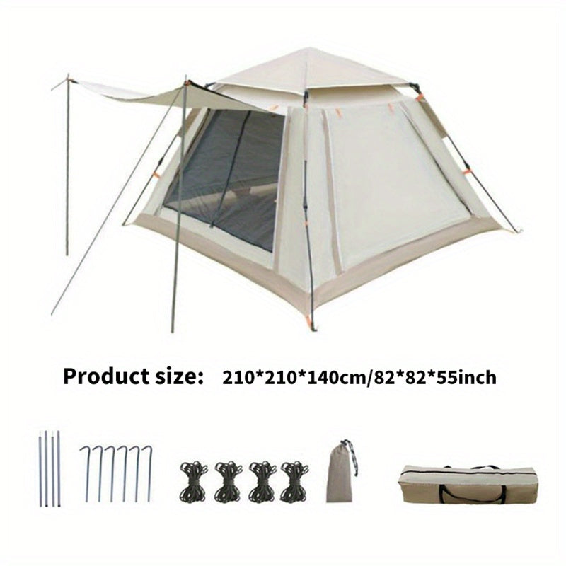 Quick Opening Portable Camping Tent Rainproof Silver Sunscreen