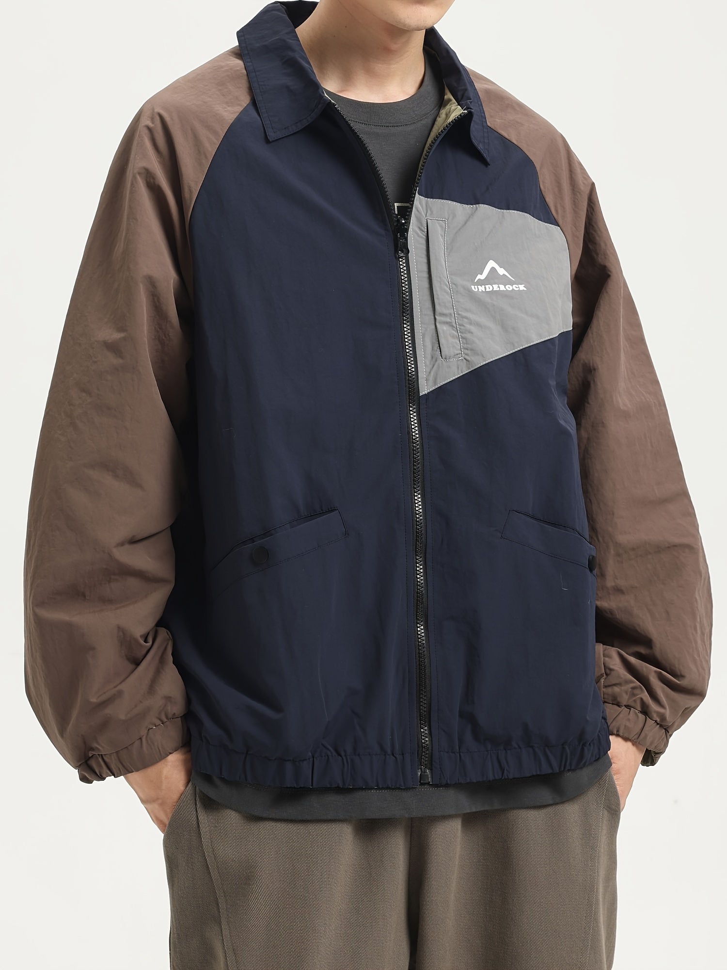 Men's Reversible Jackets Windproof Waterproof Casual Jacket