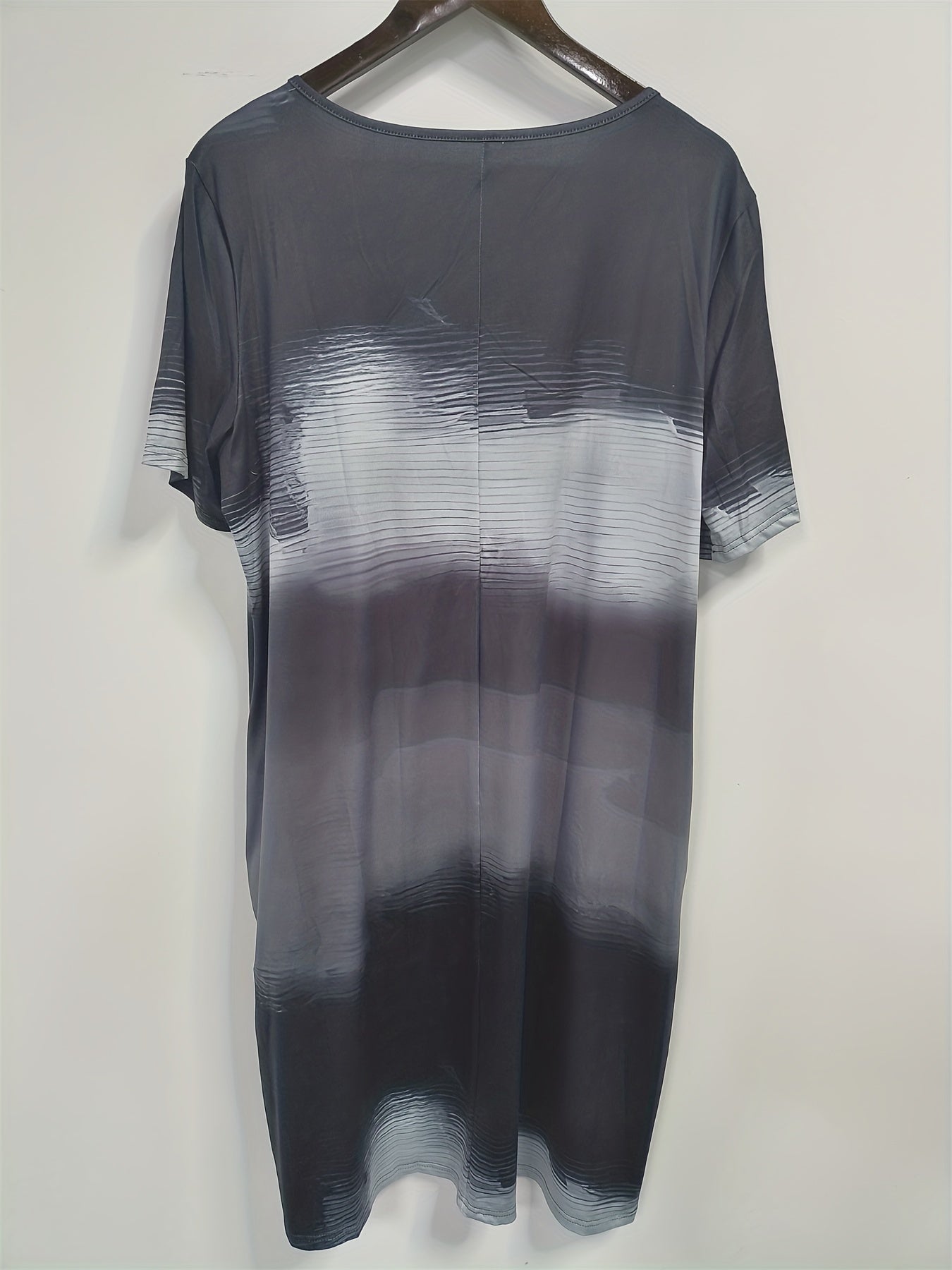  Tie Dye Short Sleeve Dress With Pockets