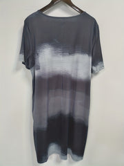  Tie Dye Short Sleeve Dress With Pockets