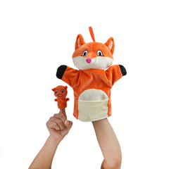 Parent Child Hand Puppet Plush Toy Set 9.84 Inches