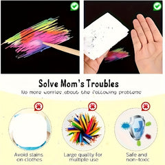 50pcs Rainbow Scratch Art Set Family Fun Halloween Easter