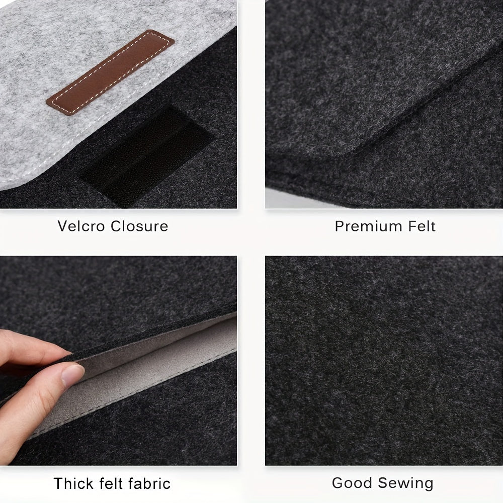 33 78 39 62 Cm Block Felt Laptop Bag With Small Electronic Accessory Storage Bag