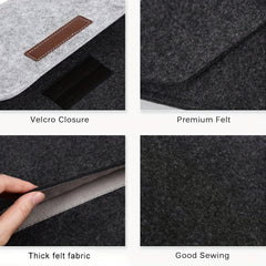 33 78 39 62 Cm Block Felt Laptop Bag With Small Electronic Accessory Storage Bag