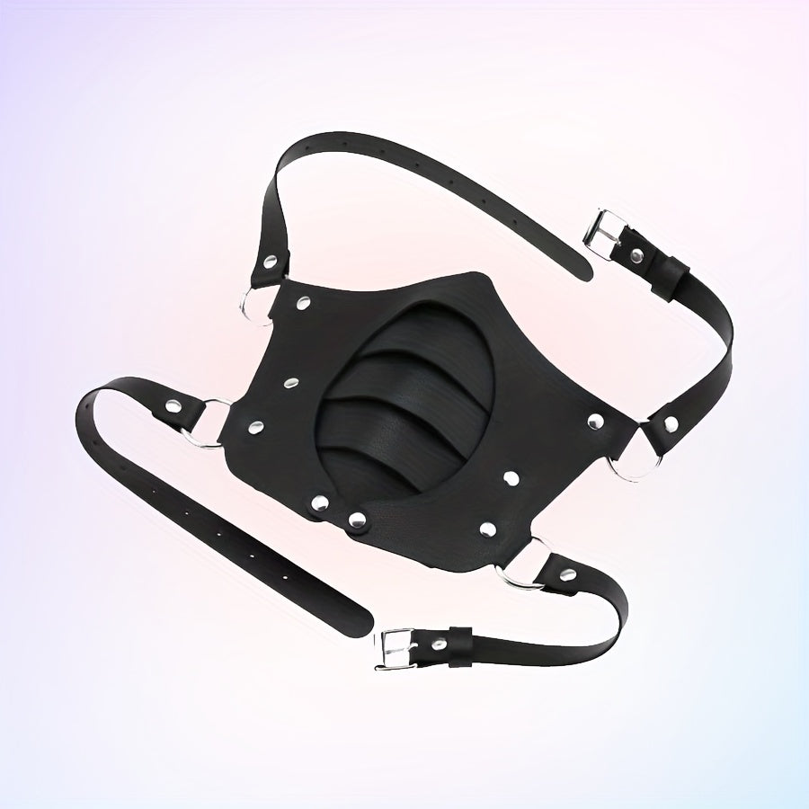 Halloween Faux Leather Masquerade Mask with Rivets
