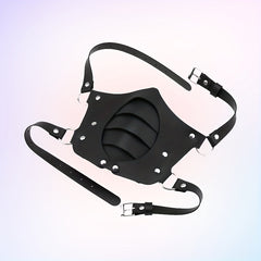Halloween Faux Leather Masquerade Mask with Rivets