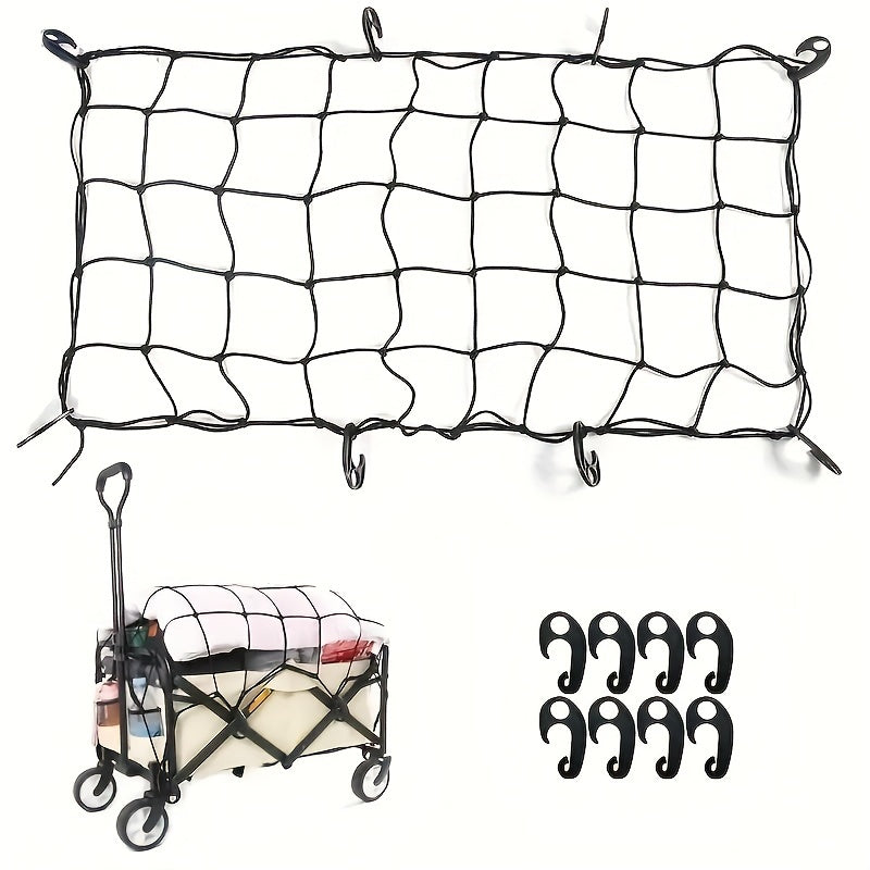 Multifunctional Elastic Cargo Luggage Net for Outdoor Wagon