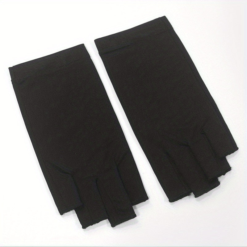 Soft Sunscreen Fingerless Gloves Elastic Casual Driving Cycling Short Ice Gloves