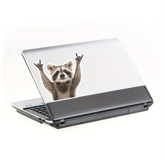 Rocking Raccoon Sticker Car Laptop Wall Window Bumper Sticker