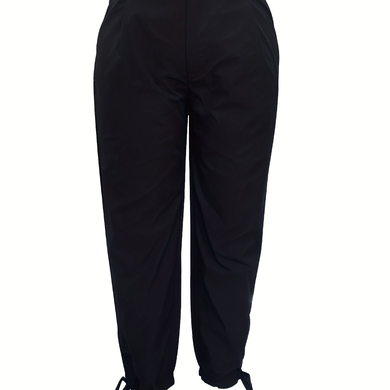 Solid Side Knot High Rise Button Fly Pants