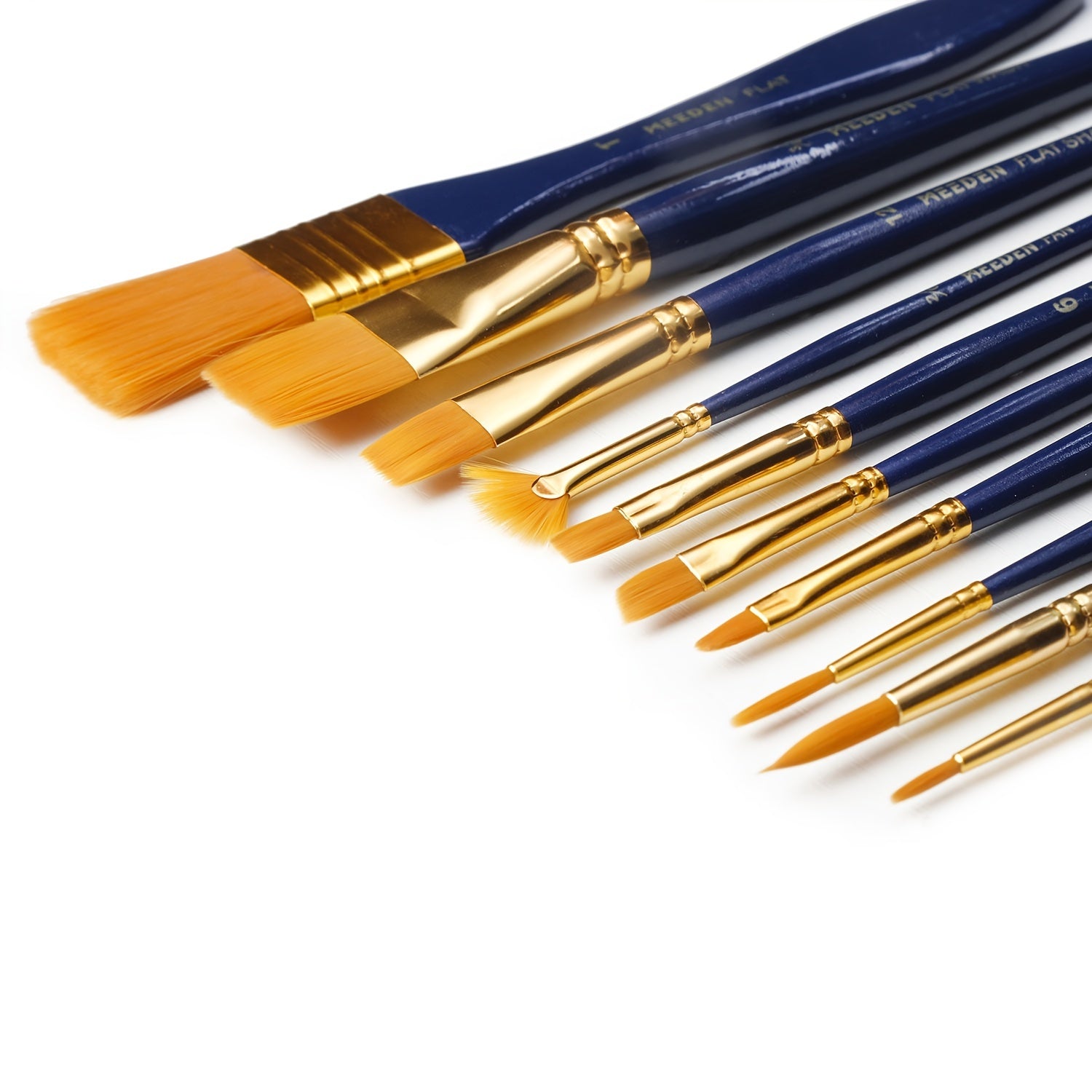 10 Pack Acrylic Brush Set for Artists Beginners Adults