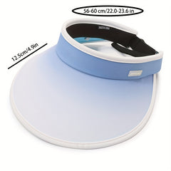 Gradient Casual Visor Hat Wide Brim UV Protection Sun Hat