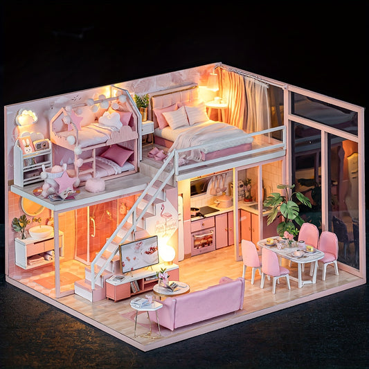 DIY Dollhouse Kit 3D Jigsaw Puzzle Building Model Girl Princess Toys