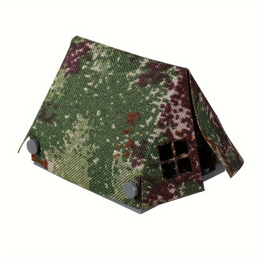 Camouflage Tent Campfire Building Blocks Toy