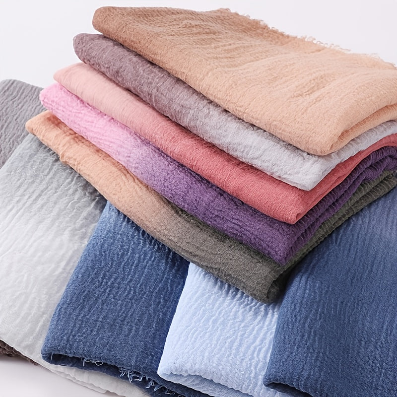 Gradient Linen Turban Scarf for Women