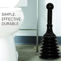 Accordion Bellows Toilet Plunger - Heavy Duty High Pressure Thrust Plug