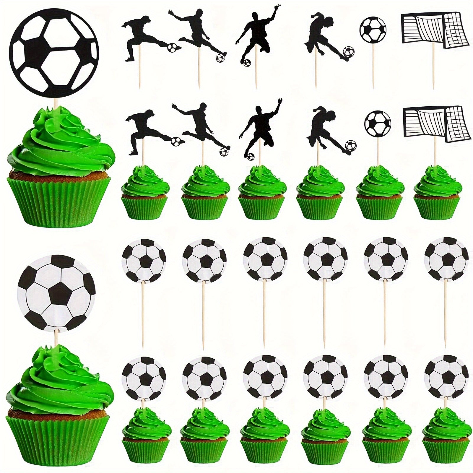 Football Birthday Party Cake Inserts Set DIY Props
